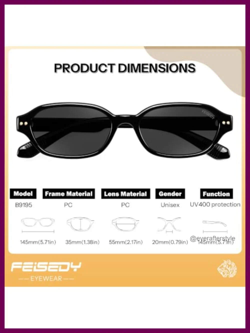 Retro Polarized Rectangle Sunglasses Y2K 90s UV400 Protection Lightweight